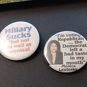 Joke Buttons Clinton/Monica Lewinsky Halloween Costume